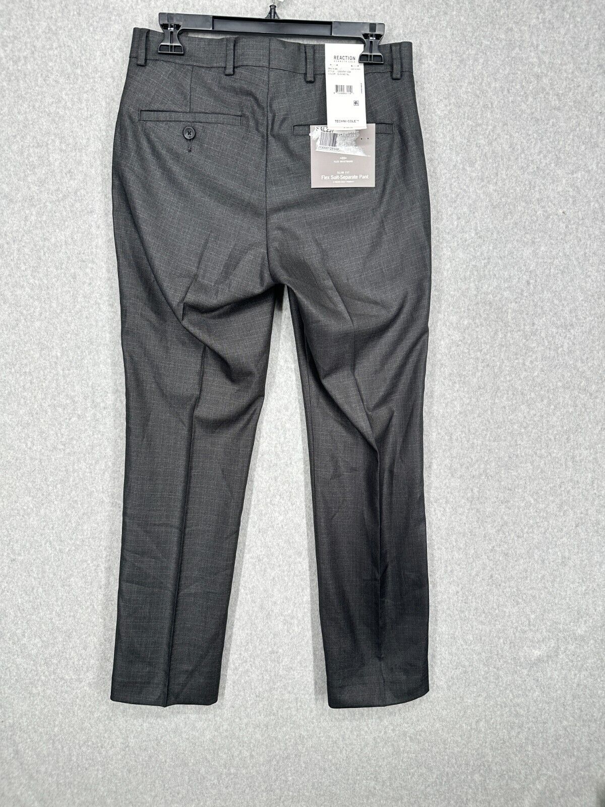 Kenneth Cole Reaction Suit Pants Mens Size 29x29 Gun Metal Slim Ready Flex NWT