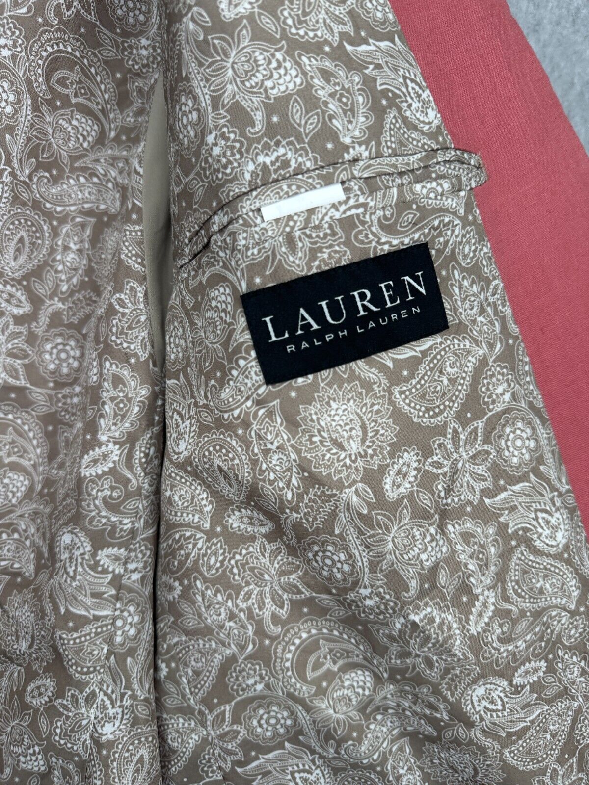 Lauren Ralph Lauren Sport Coat Size 42R Red UltraFlex Classic Fit Linen NWT