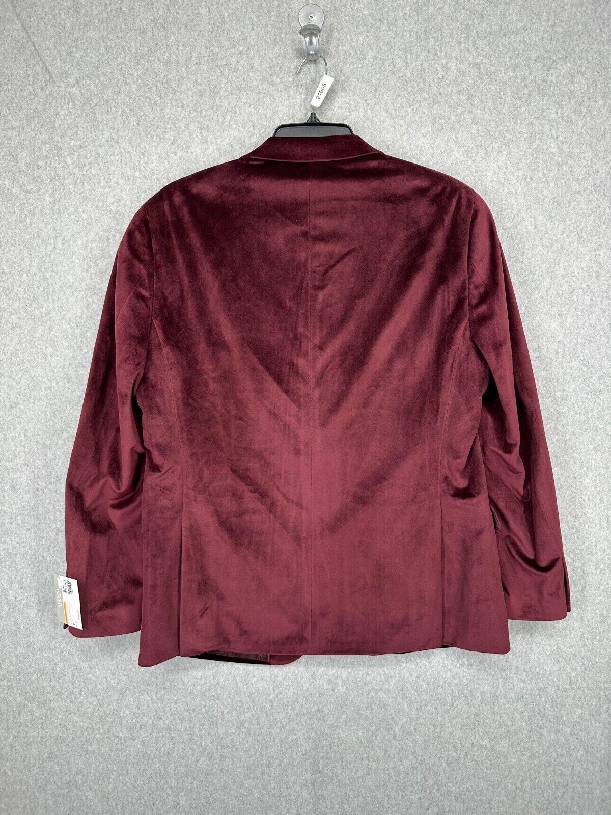 ALFANI Sports Coat Velvet Size 44R Burgundy Slim Fit Jacket NWOT