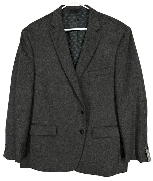 MICHAEL KORS Sport Coat Mens Size 46R Charcoal Wool Silk Cashmere Classic NWOT