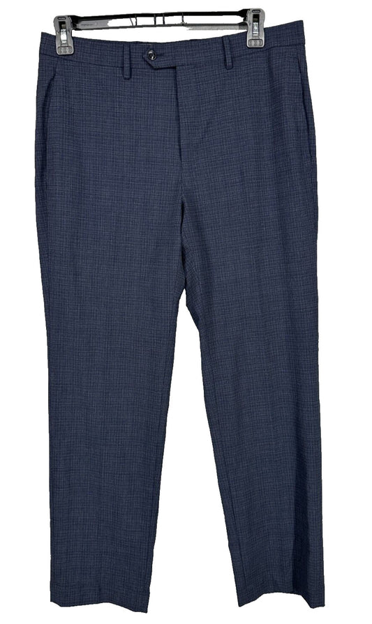 Michael Kors Dress Pants Mens Size 34x32 Blue Pattern Classic Fit NWOT