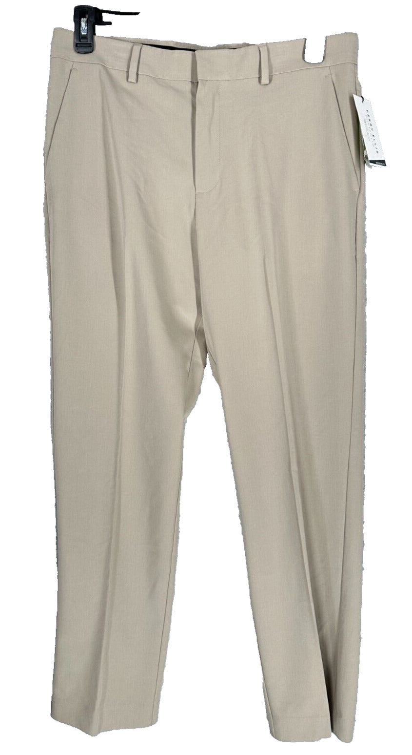 Perry Ellis Mens Dress Pants 33x32 Stone Beige Modern Fit Stretch Resolution