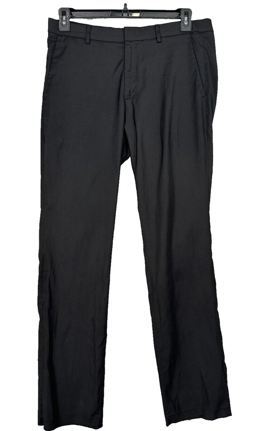 ALFANI Dress Pants Mens Size 32x32 Black AlfaTech Classic-Fit Stretch FLAWS!