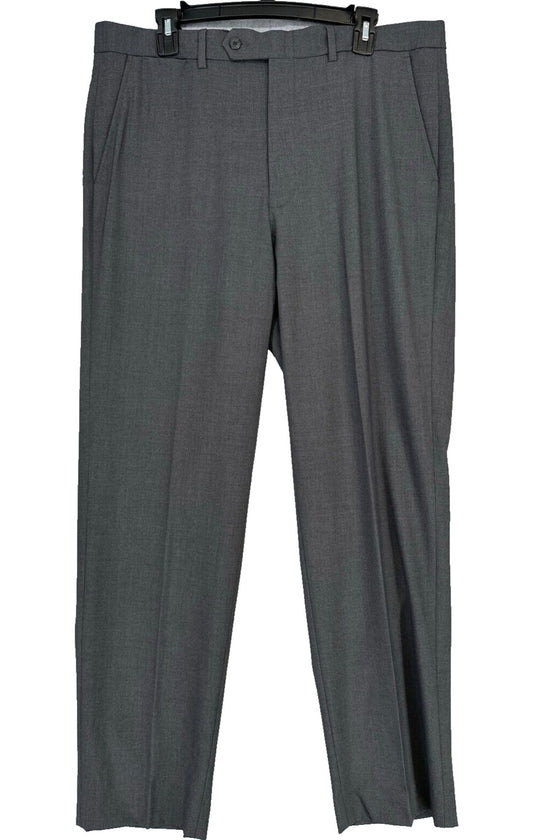 NAUTICA Mens Dress Pants 41x32 Charcoal Solid Modern Fit Bi-Stretch Tapered NWT