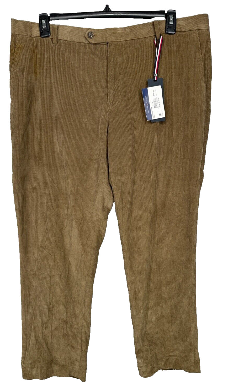 TOMMY HILFIGER Corduroy Pants Mens Size 40x30 Taupe Solid Modern Fit NWOT $95