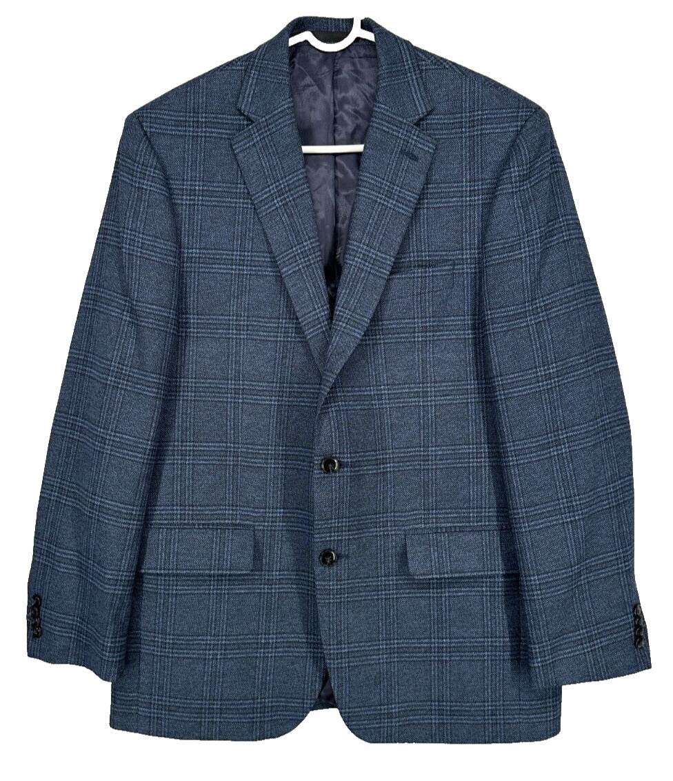 MICHAEL KORS Sport Coat Mens Size 40R Navy Pattern Plaid Classic Fit NWOT