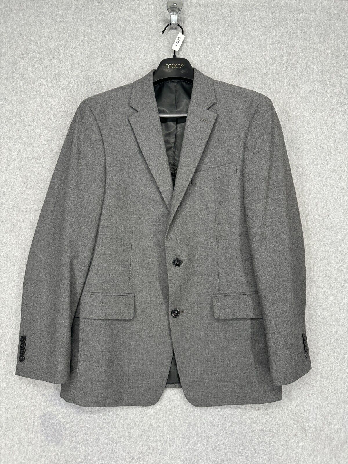 IZOD Suit Mens Size 38R 32x33 Gray Classic Fit Straight Leg Stretch PreOwn 2-Pc