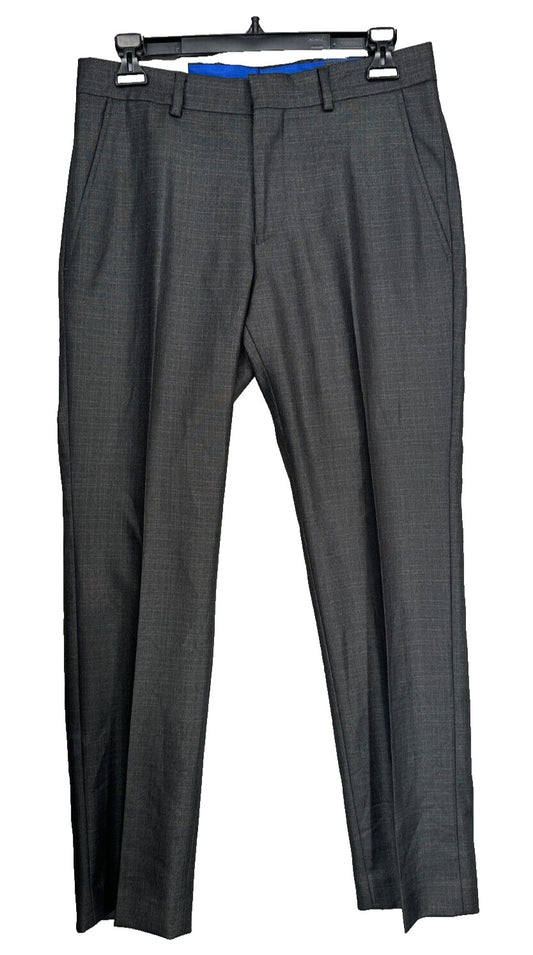 Kenneth Cole Reaction Suit Pants Mens Size 29x29 Gun Metal Slim Ready Flex NWT