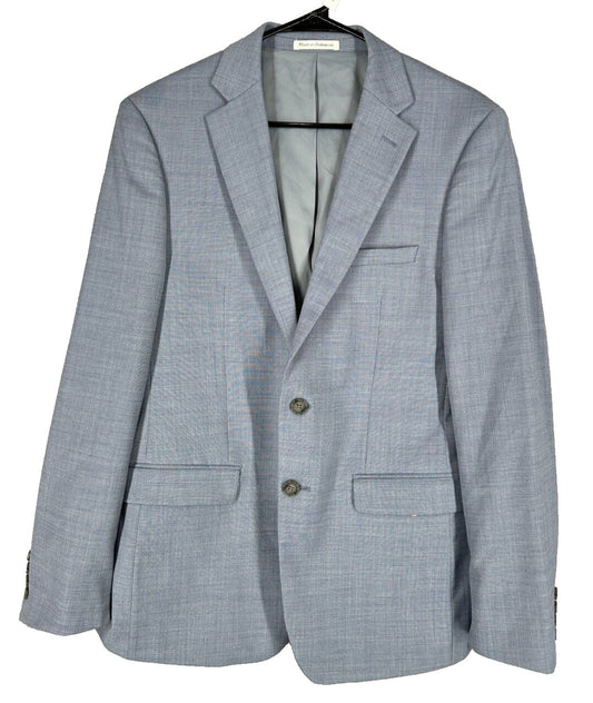 CALVIN KLEIN Suit Jacket Size 40R Light Blue Regular Fit Wool Blend Stretch NWOT