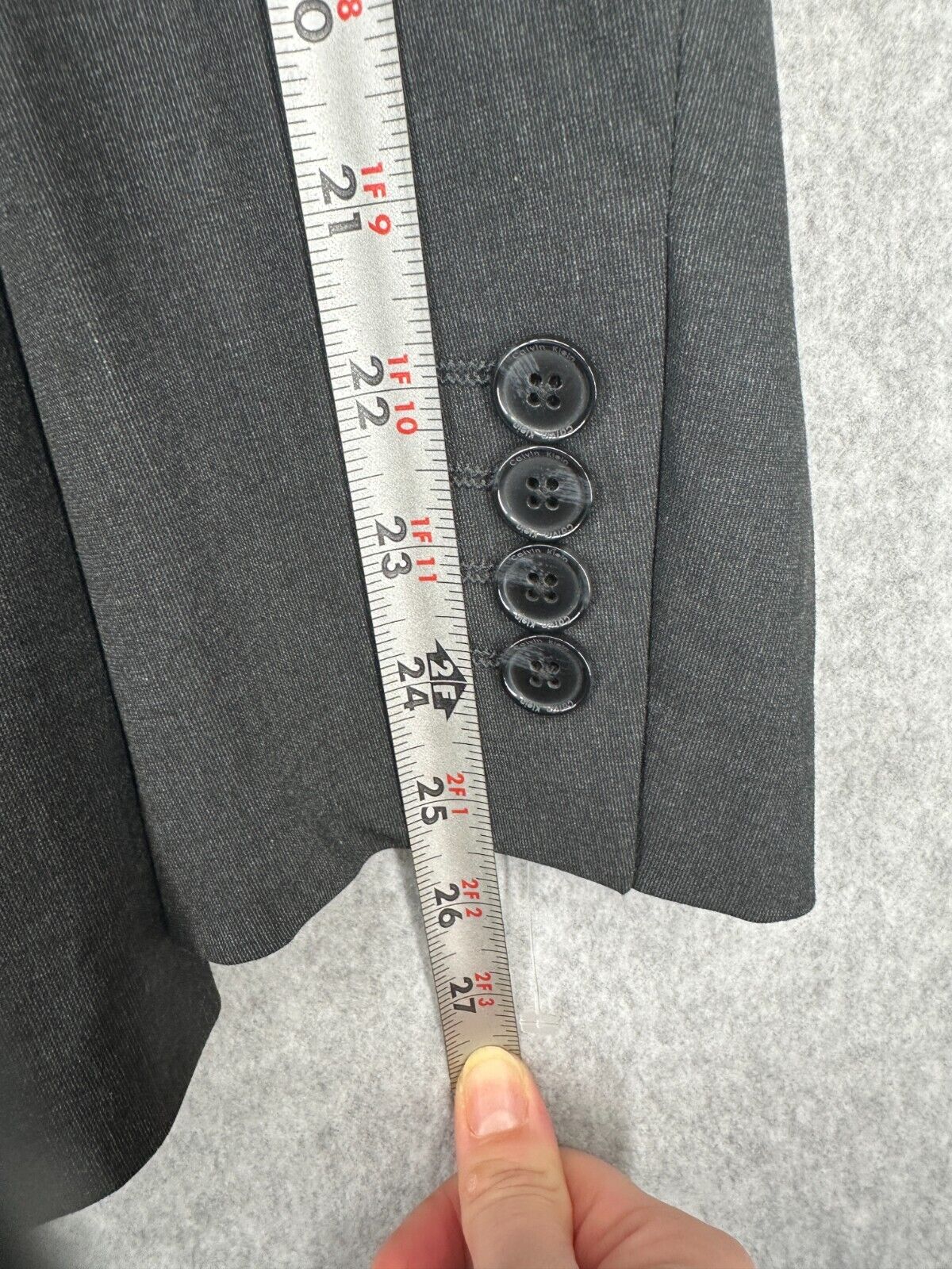 CALVIN KLEIN Suit Jacket Size Medium Gray Infinite Slim Fit NWOT