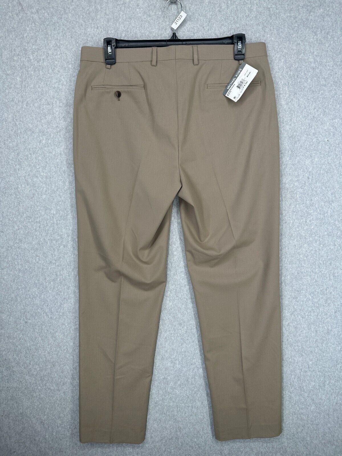 Michael Kors Dress Pants Mens Size 36x32 Tan Classic Fit Performance FLAW