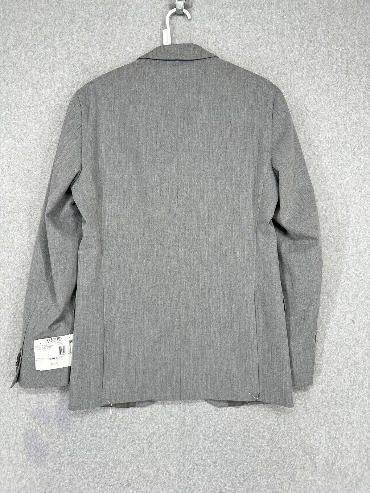 Kenneth Cole Reaction Suit Jacket Mens Size 36R Light Gray Slim Fit Clooney FLAW