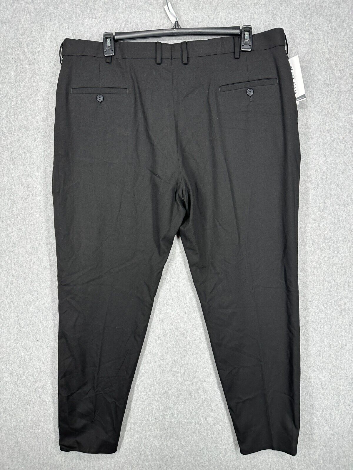 JMH Haggar Pants 42x28 Dark Charcoal Classic Fit 4-Way Stretch Flat Front NWT