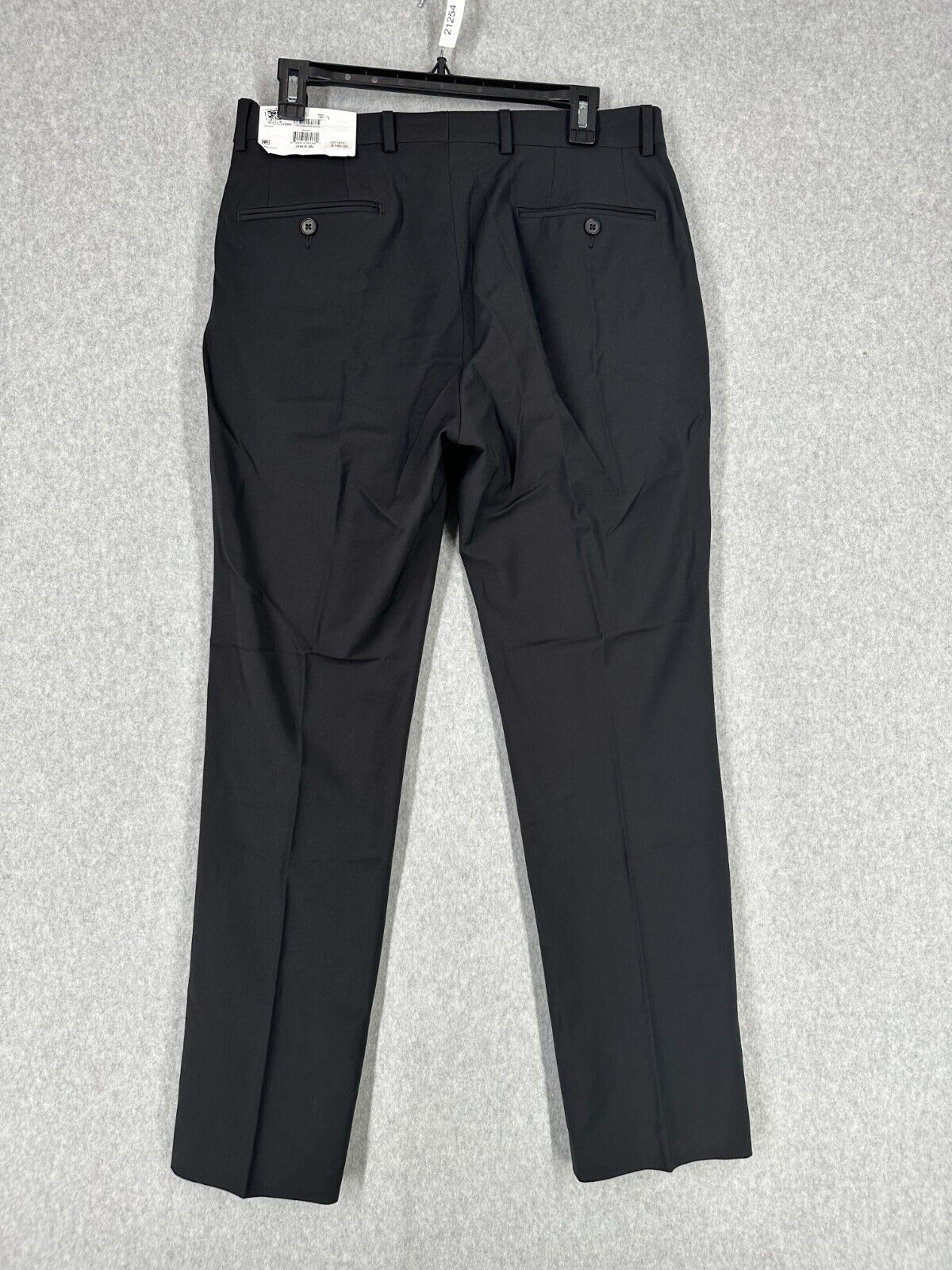 Calvin Klein Dress Pants Mens Size 31x30 Black Wool Blend Infinite Stretch