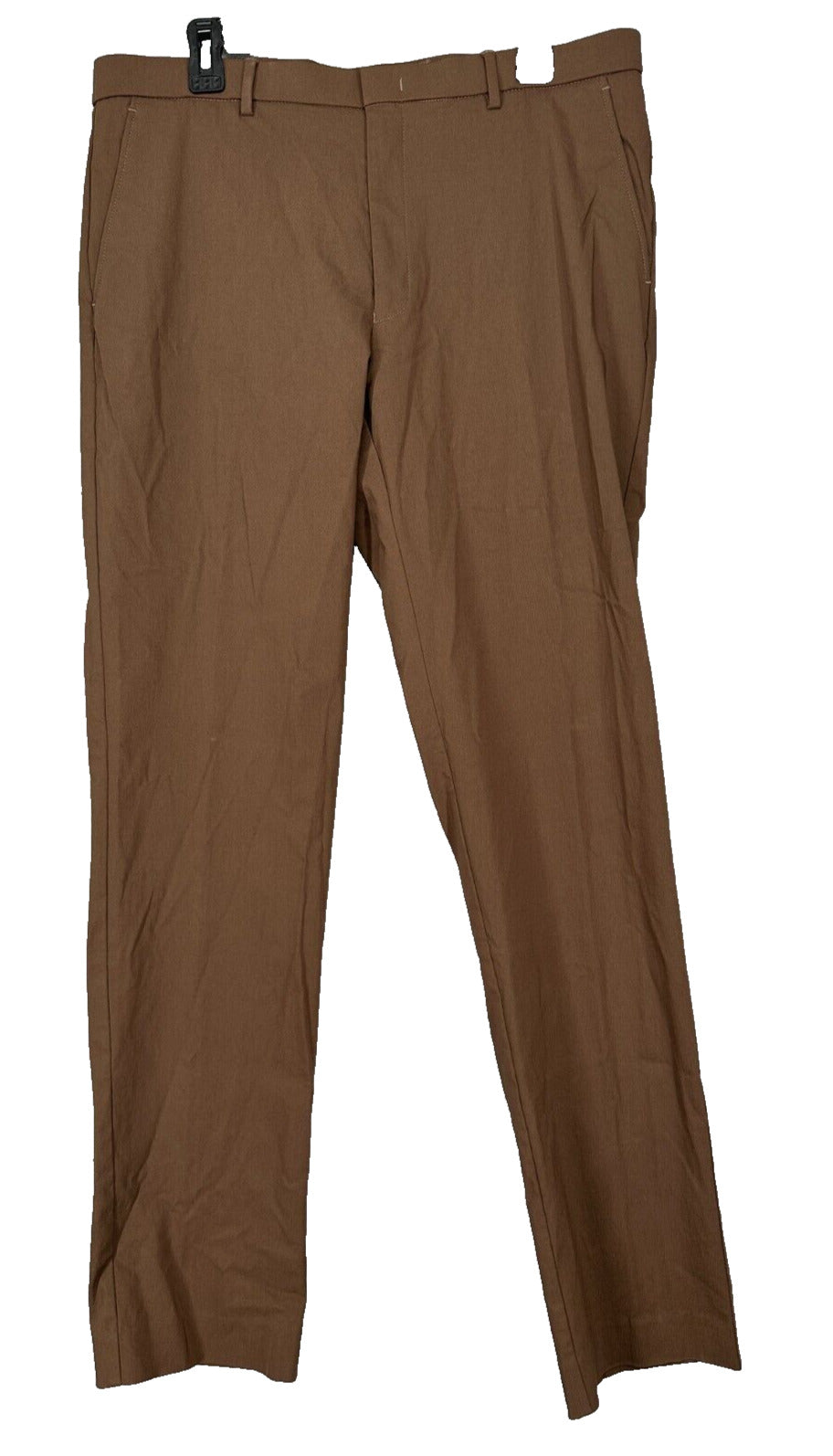 TOMMY HILFIGER Dress Pants Mens Size 36x34 Brown Solid Stretch Performance NWT