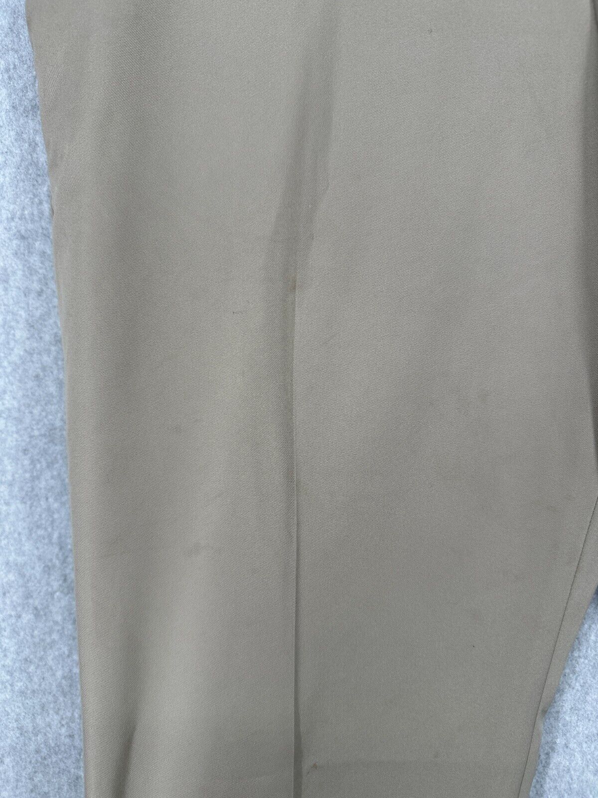 Perry Ellis Dress Pants Mens 36x32 Tan Khaki Modern Fit Folio-Flex FLAWS!