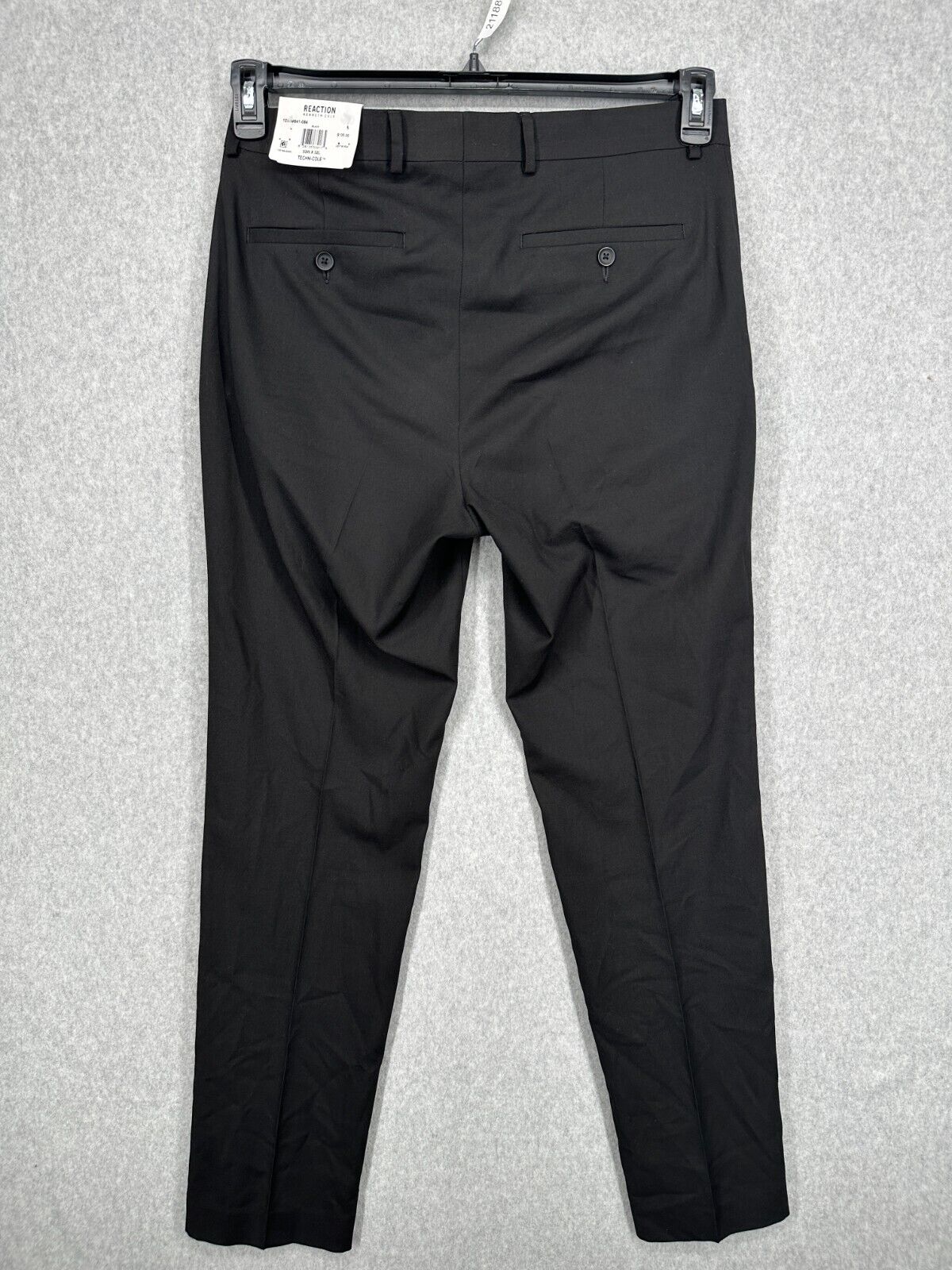 Kenneth Cole Reaction Suit Pants Mens Size 33x32 Black Slim Ready Flex NWOT