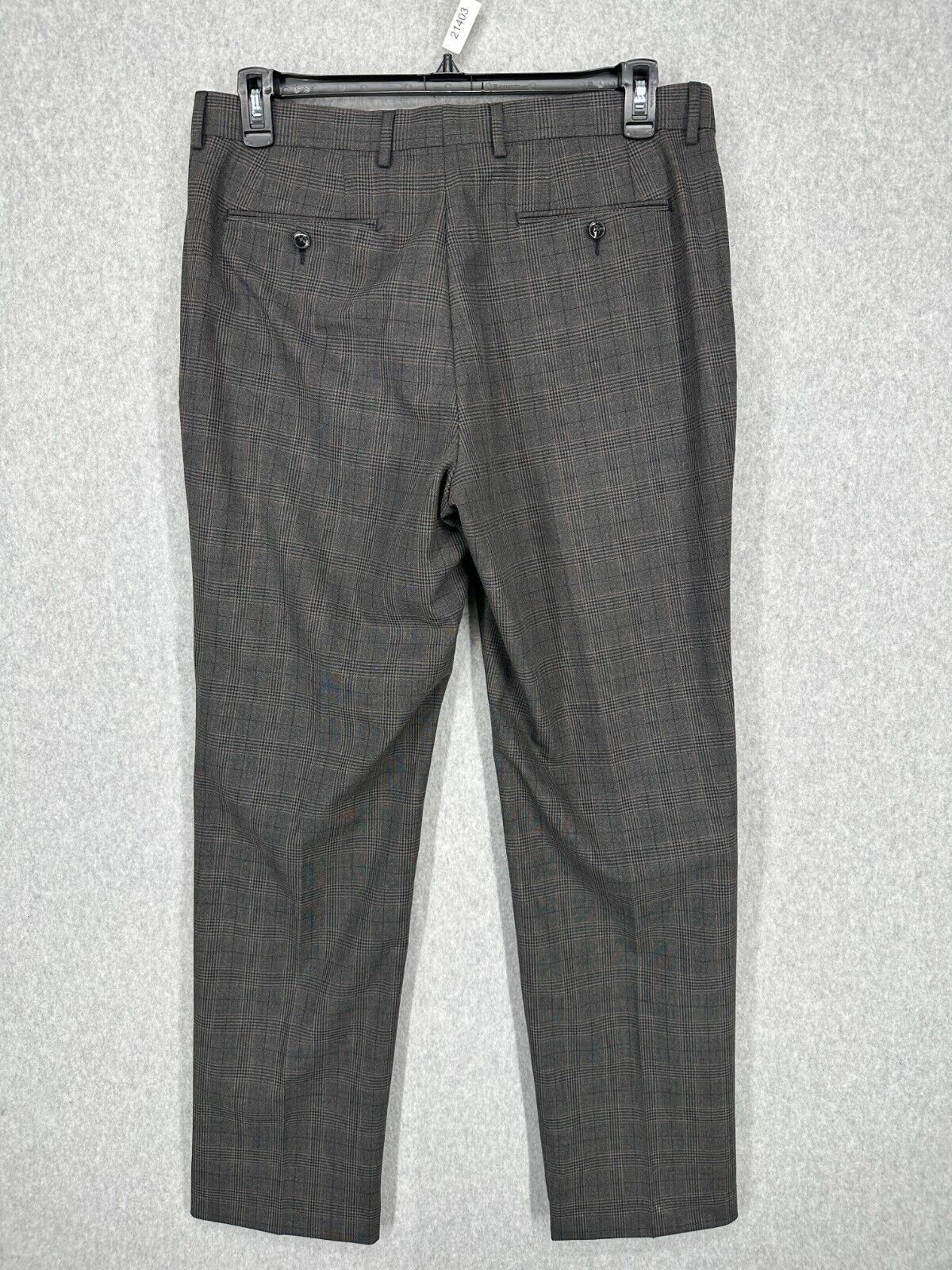 Michael Kors Dress Pants Mens Size 34x32 Gray Red Pattern Classic Fit NWOT