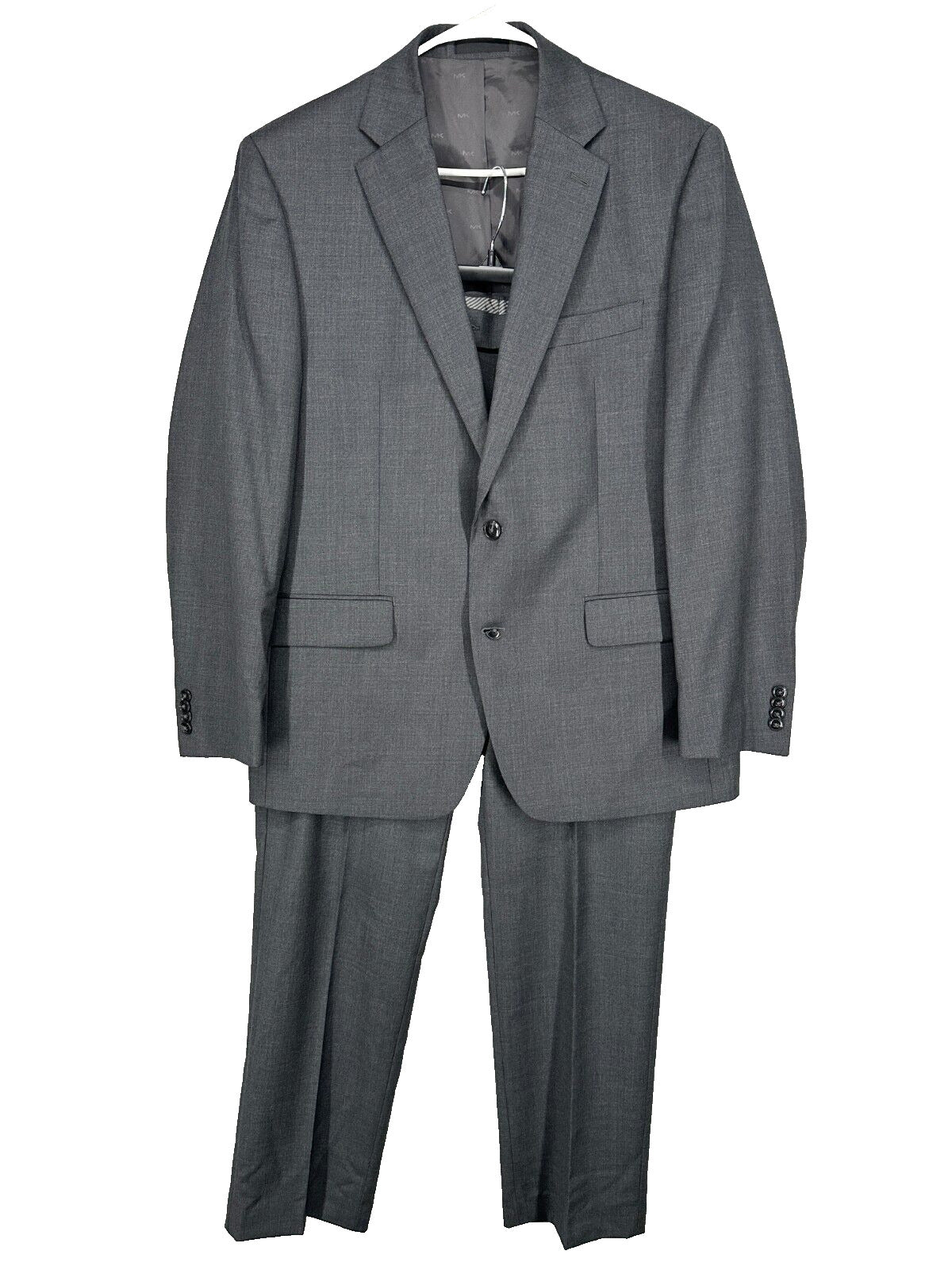 MICHAEL KORS Suit Mens Size 42R 34x32 Charcoal Classic Fit Wool Blend 2-Piece