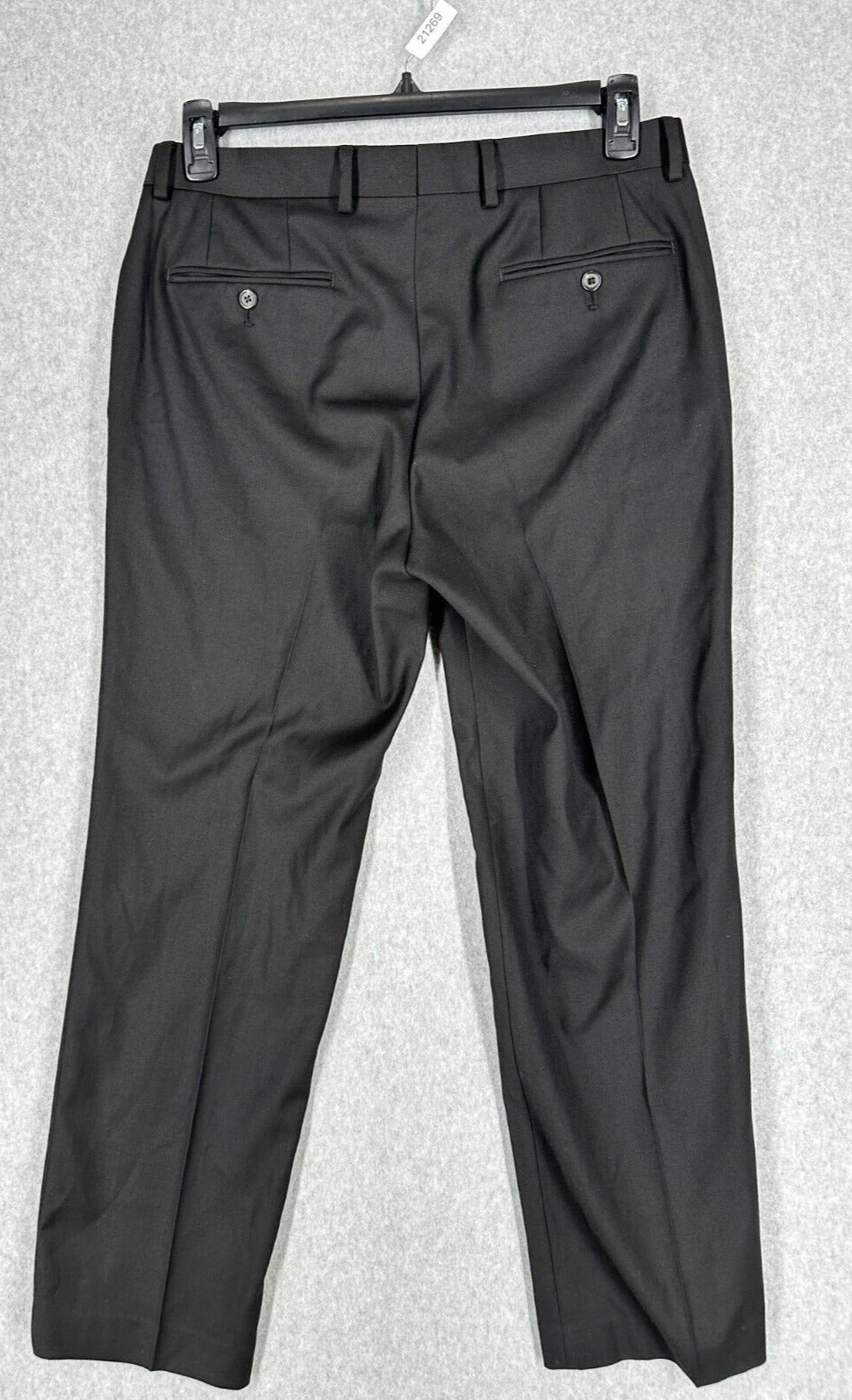 RALPH LAUREN Suit Pants Size 32x30 Black Classic Fit Stretch Solid