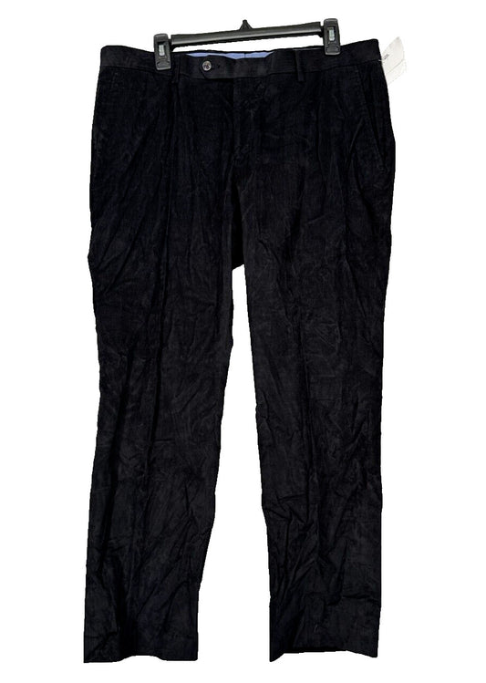 TOMMY HILFIGER Corduroy Pants Mens Size 34x30 Black Modern Fit NWOT $95