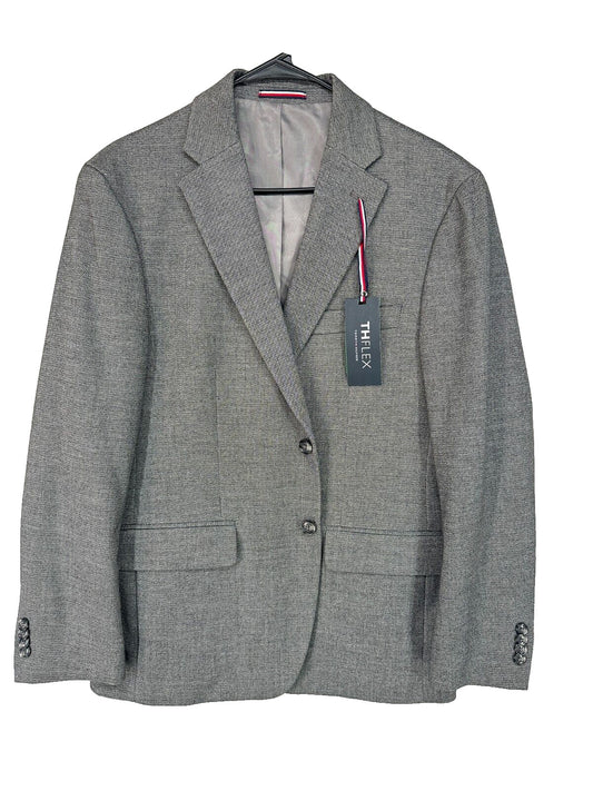 Tommy Hilfiger Sport Coat Mens Size 40S Gray Solid Weave Modern Fit