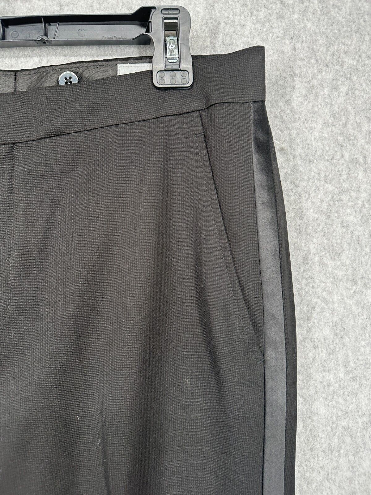 Kenneth Cole Reaction Tuxedo Pants Men Size 31x32 Black Slim Fit Ready Flex