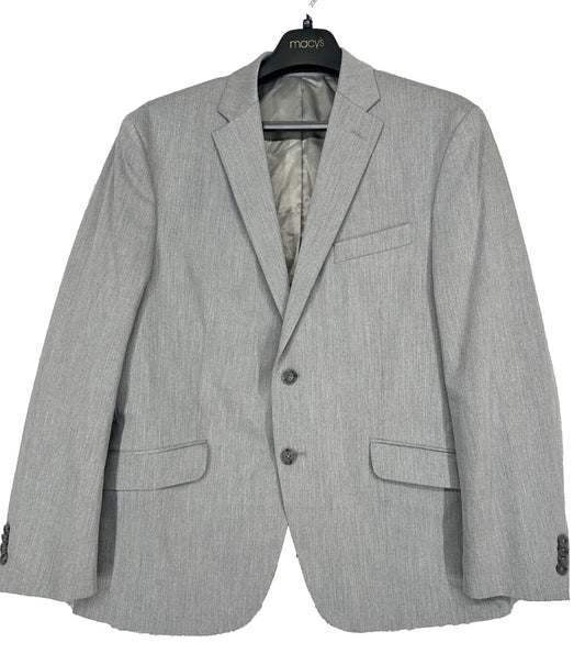 Kenneth Cole Reaction Suit Jacket Mens Size 40R Light Gray Slim Fit Clooney