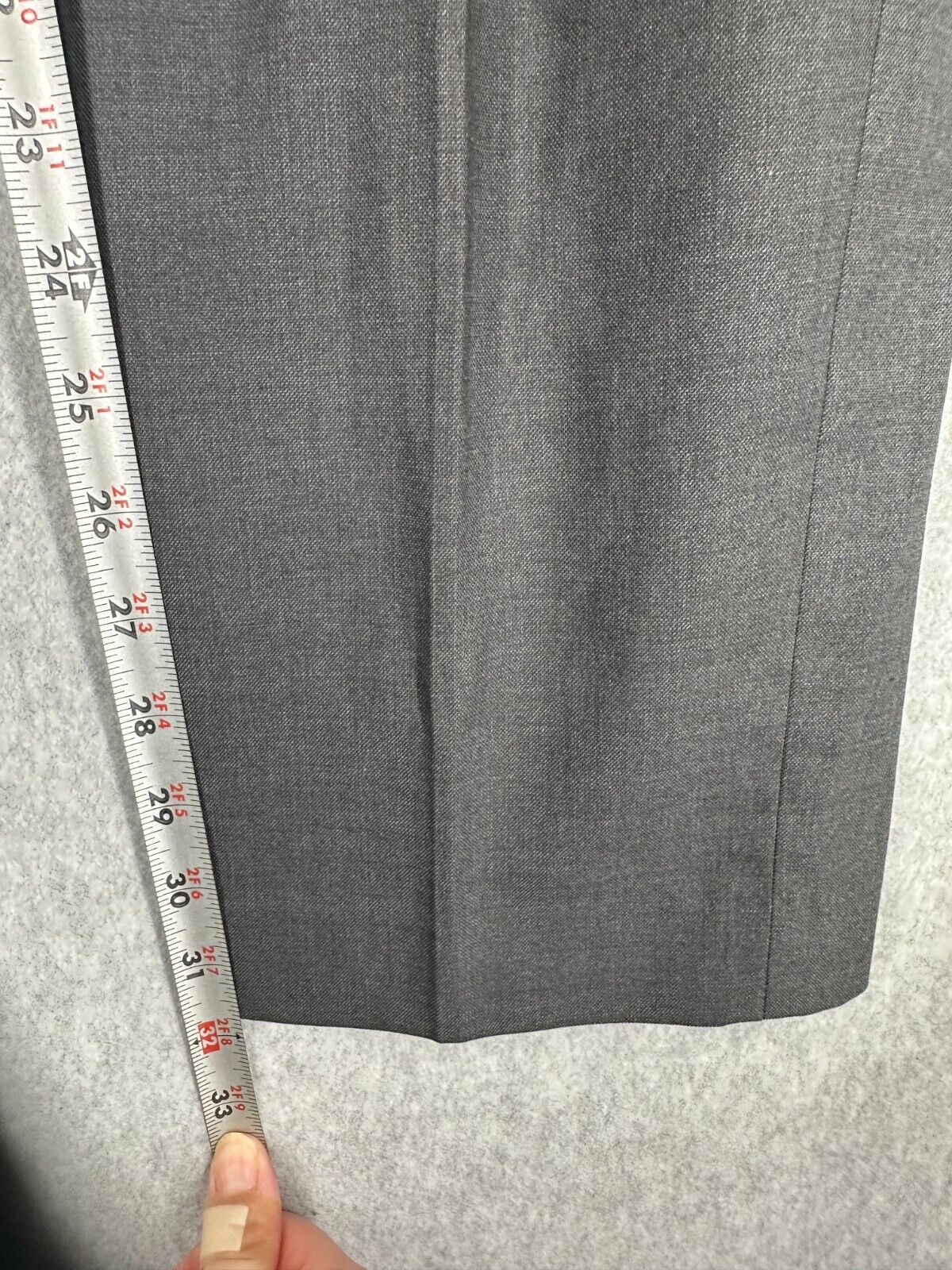 Calvin Klein Dress Pants Mens Size 36x32 Charcoal Straight Leg FLAW!