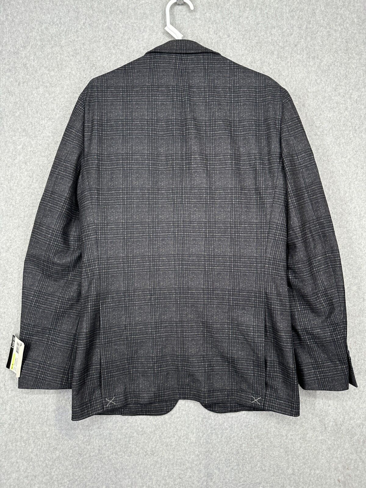 Bar III Sport Coat Mens Size 38L Gray Charcoal Plaid Slim Fit NWT $295