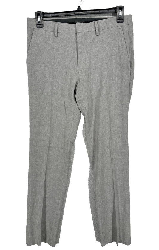 Kenneth Cole Reaction Dress Pants Mens 32x30 Gray Slim Fit Stretch