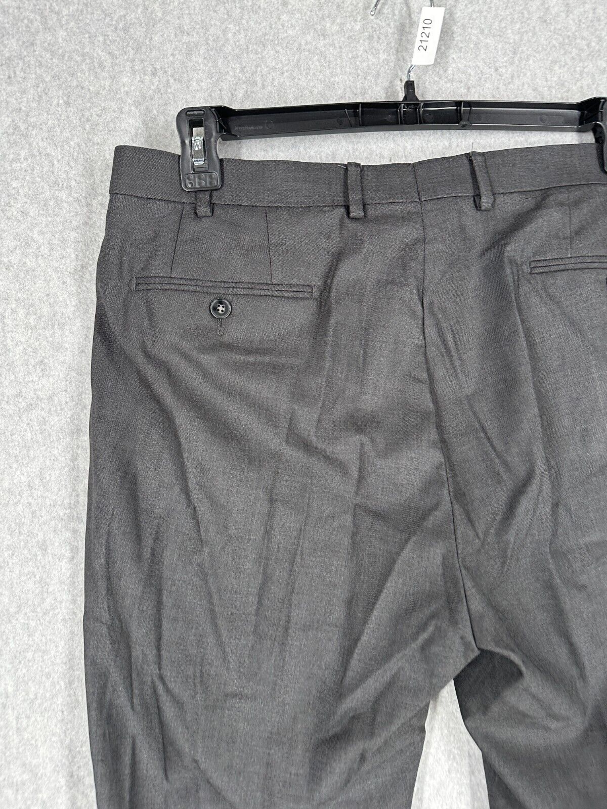 Calvin Klein Dress Pants Mens Size 36x32 Charcoal Straight Leg FLAW!